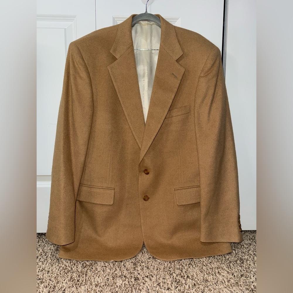Vintage Chaps Ralph Lauren - Made in USA - Camel Hair Tan Blazer - 50R = 2XL